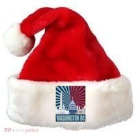 Retro Capitol Hill Washington DC American Flag Santa Hat thumb 0