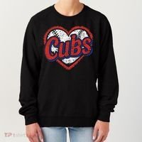 Retro Cubs Heart Last Name Lovers Gifts For Women Women's Sweatshirt thumb 0