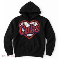 Retro Cubs Heart Last Name Lovers Gifts For Women Hoodie thumb 0