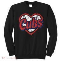 Retro Cubs Heart Last Name Lovers Gifts For Women Sweatshirt thumb 0