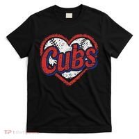 Retro Cubs Heart Last Name Lovers Gifts For Women T-Shirt thumb 0