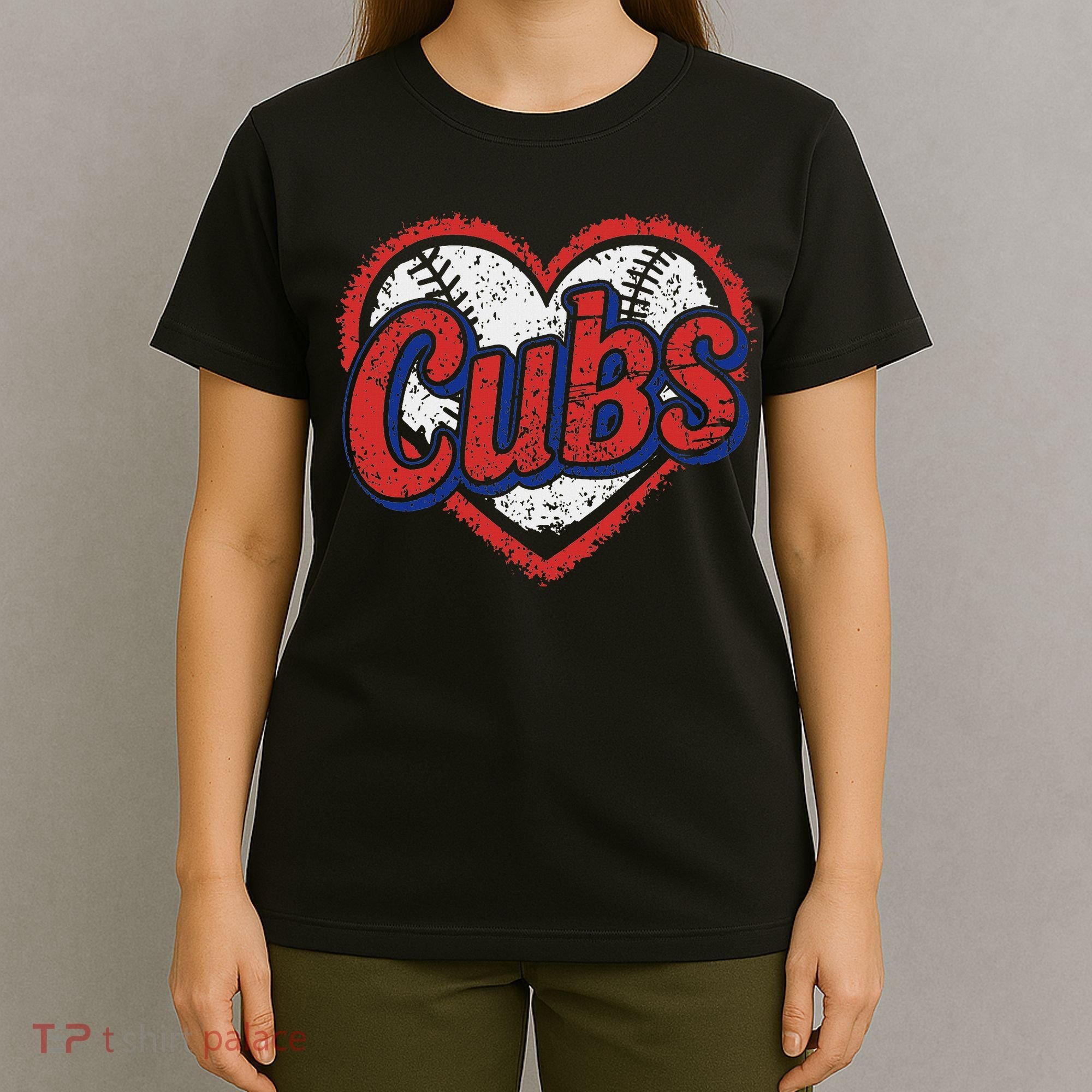Retro Cubs Heart Last Name Lovers Gifts For Women T-Shirt