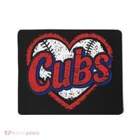 Retro Cubs Heart Last Name Lovers Gifts For Women Mousepad thumb 0