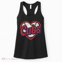Retro Cubs Heart Last Name Lovers Gifts For Women Women's Tank Top thumb 0