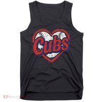 Retro Cubs Heart Last Name Lovers Gifts For Women Tank Top thumb 0