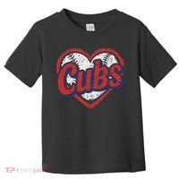 Retro Cubs Heart Last Name Lovers Gifts For Women Toddler T-Shirt thumb 0