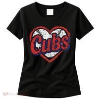 Retro Cubs Heart Last Name Lovers Gifts For Women Women's T-Shirt thumb 0