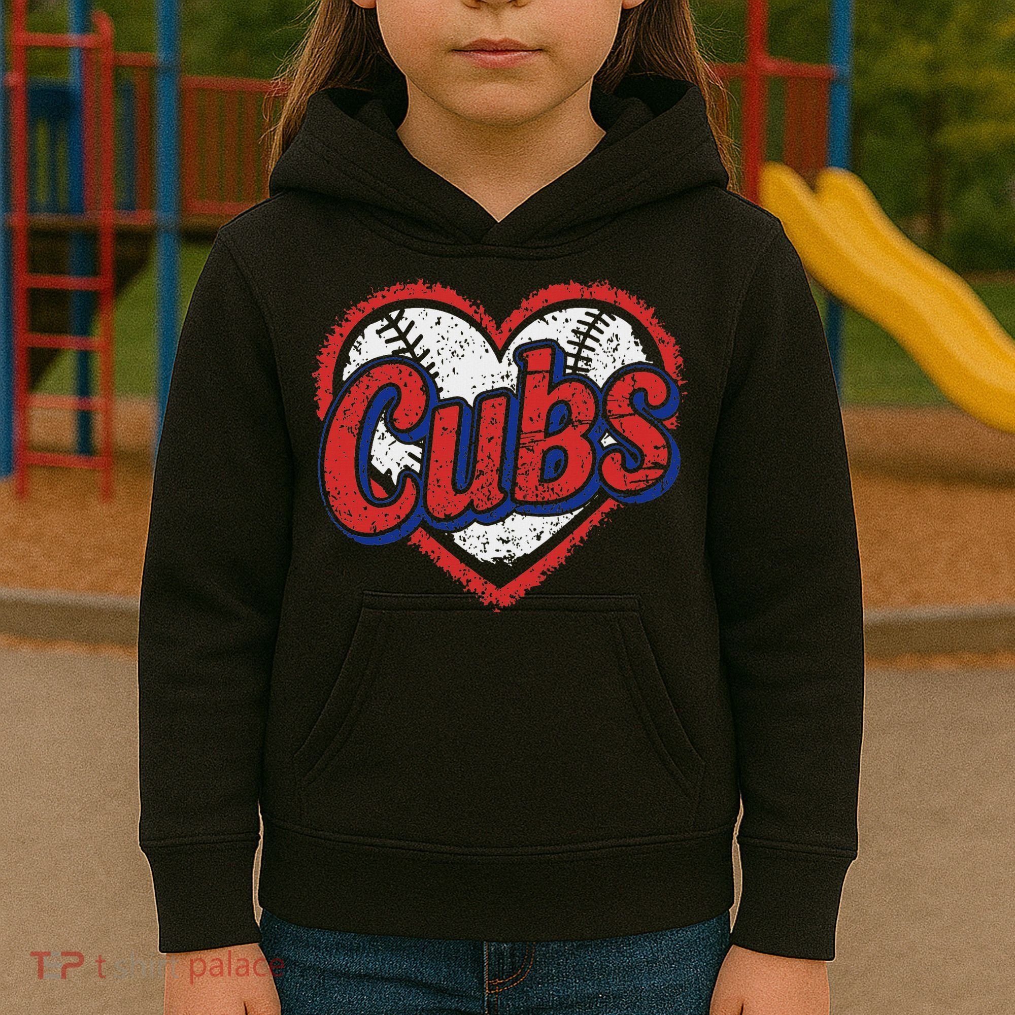 Retro Cubs Heart Last Name Lovers Gifts For Women Kids Hoodie