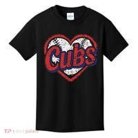 Retro Cubs Heart Last Name Lovers Gifts For Women Kids T-Shirt thumb 0