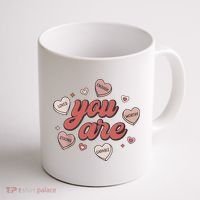 Retro Candy Heart Teacher Valentine's Day You Are Enough Coffee Mug thumb 1