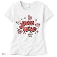 Retro Candy Heart Teacher Valentine's Day You Are Enough Women's T-Shirt thumb 0