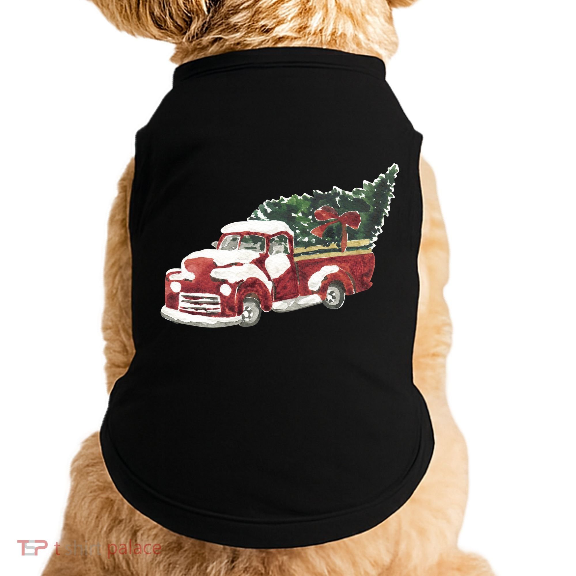 Retro Christmas Holiday Truck Doggie Tank