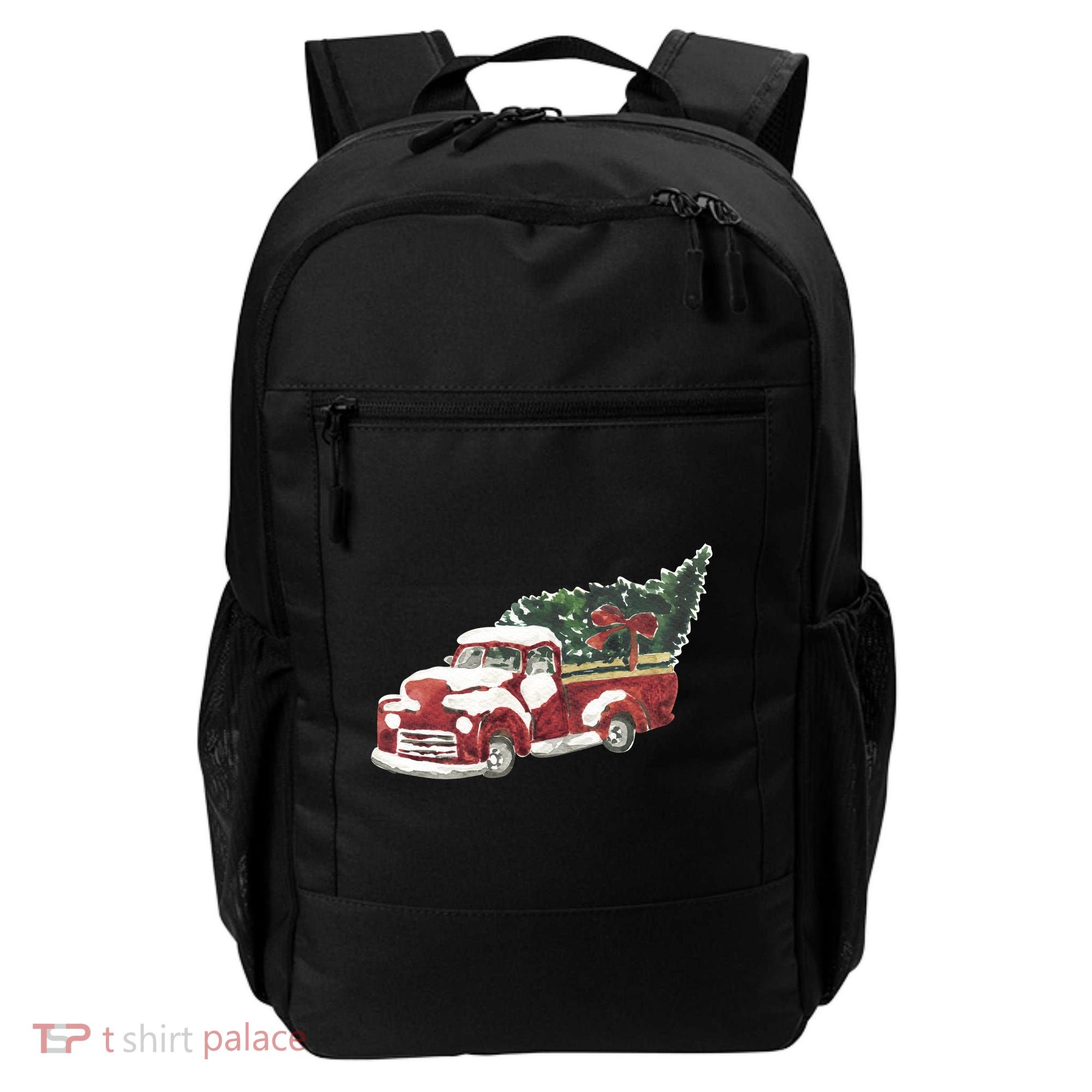Retro Christmas Holiday Truck Backpack