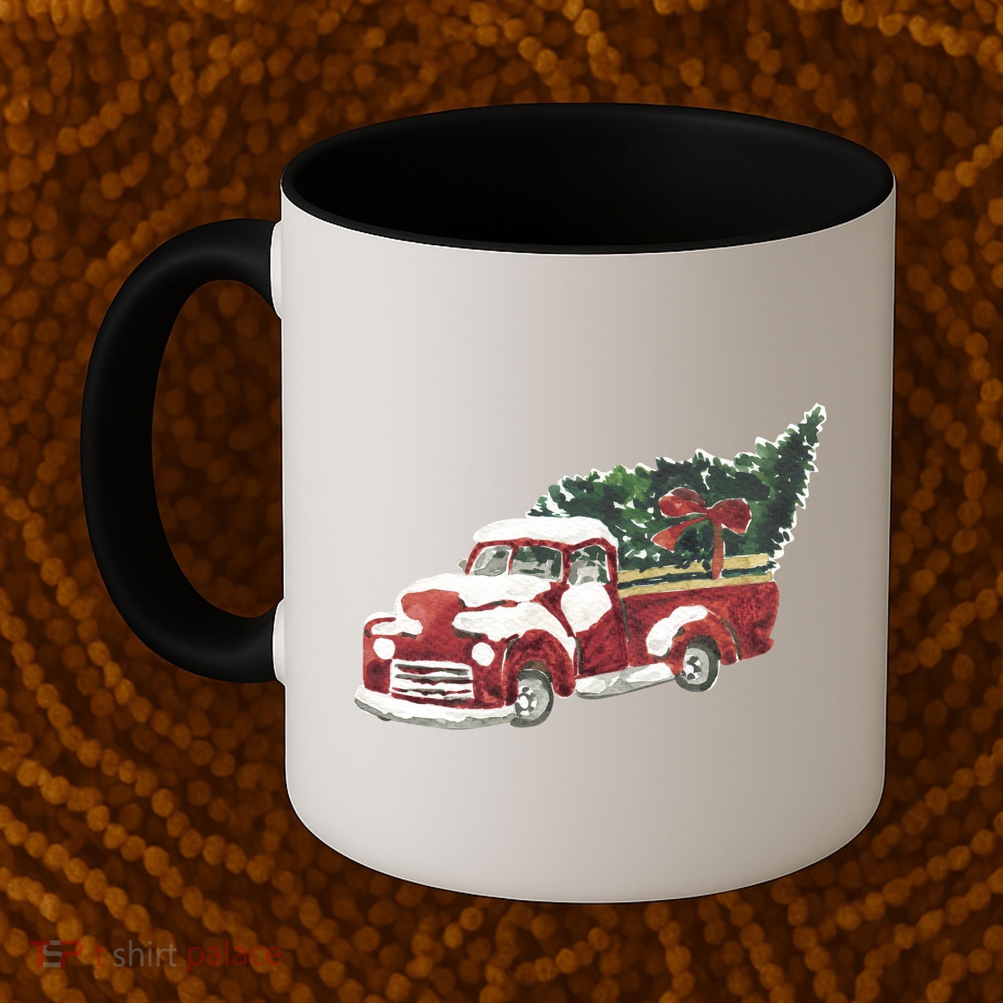 Retro Christmas Holiday Truck Coffee Mug