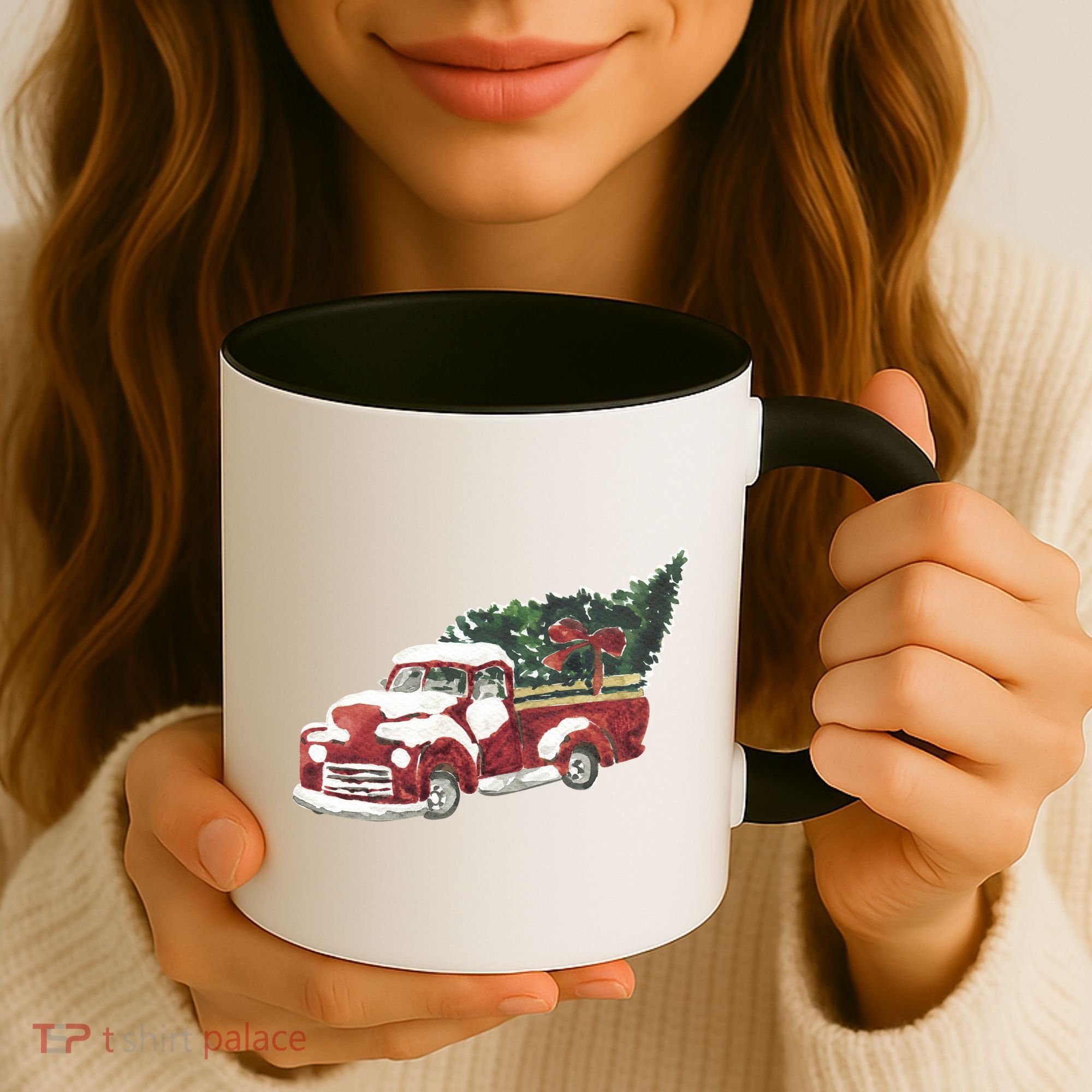 Retro Christmas Holiday Truck Coffee Mug
