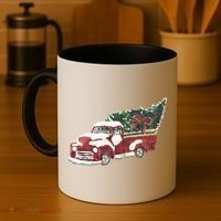 Retro Christmas Holiday Truck Coffee Mug thumb 4