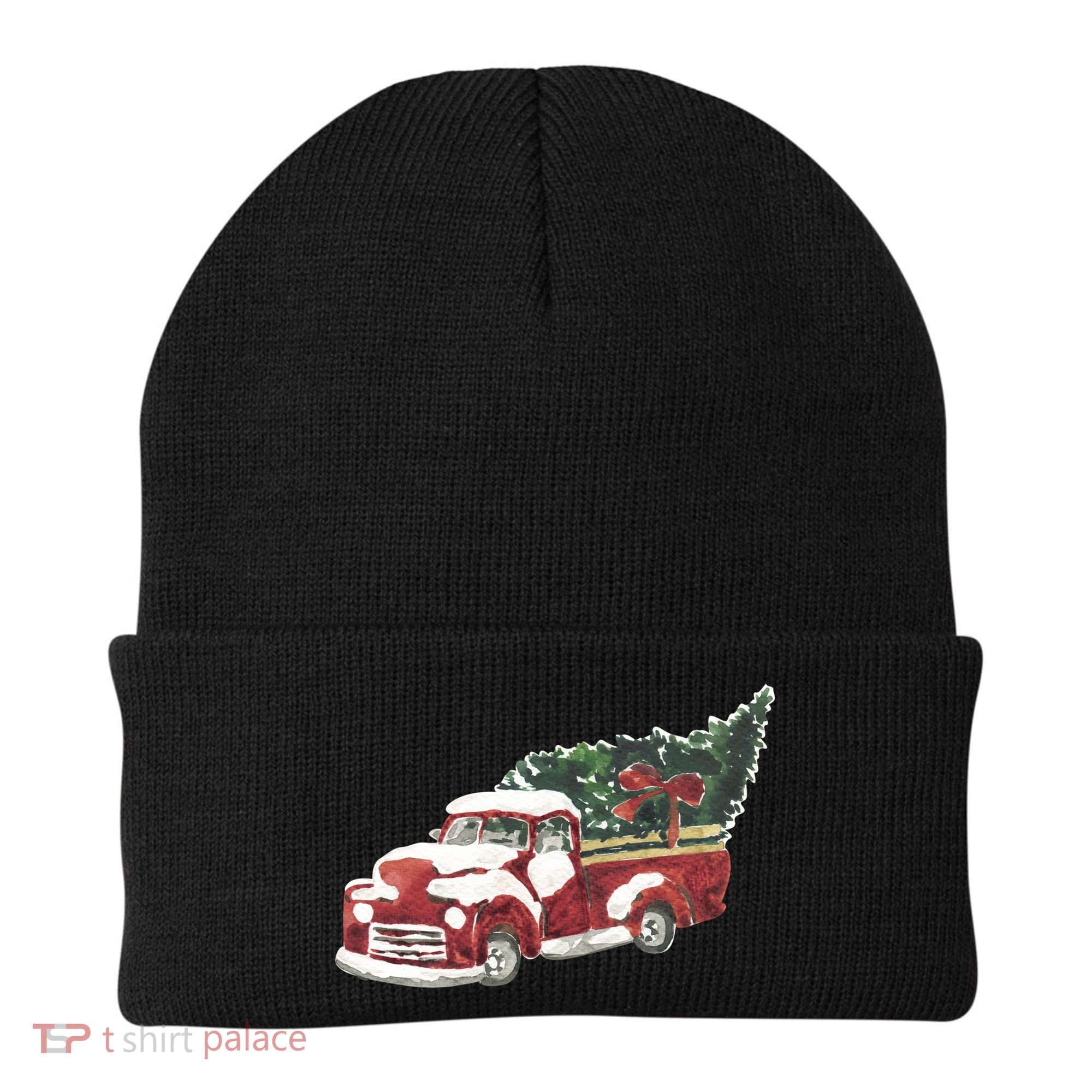 Retro Christmas Holiday Truck Beanie