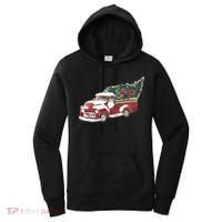 Retro Christmas Holiday Truck Women's Hoodie thumb 0