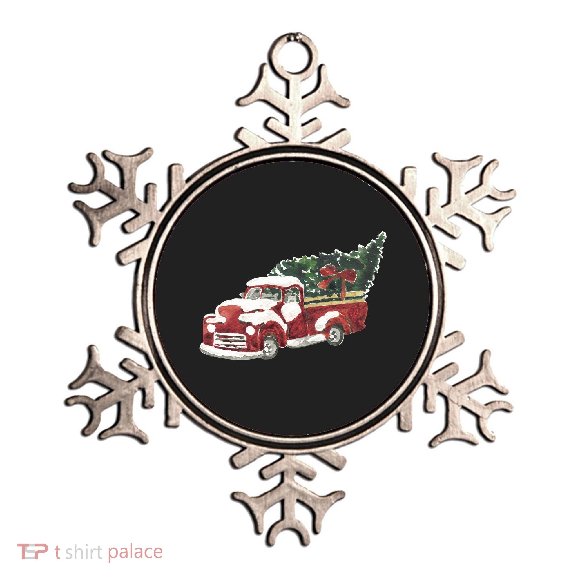 Retro Christmas Holiday Truck Ornament