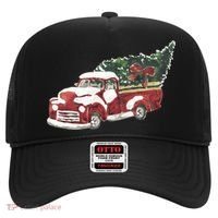 Retro Christmas Holiday Truck Hat thumb 0
