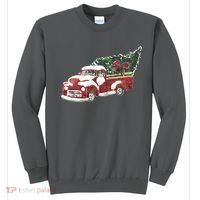 Retro Christmas Holiday Truck Sweatshirt thumb 0