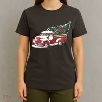 Retro Christmas Holiday Truck T-Shirt thumb 4