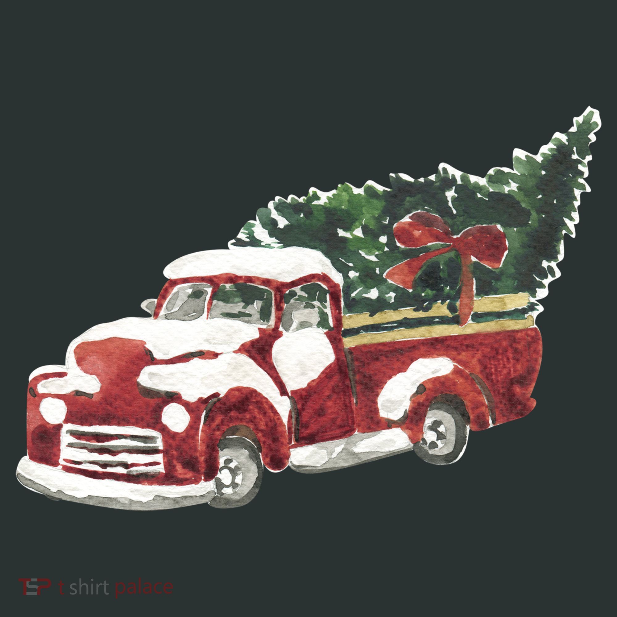 Retro Christmas Holiday Truck Baby Bodysuit