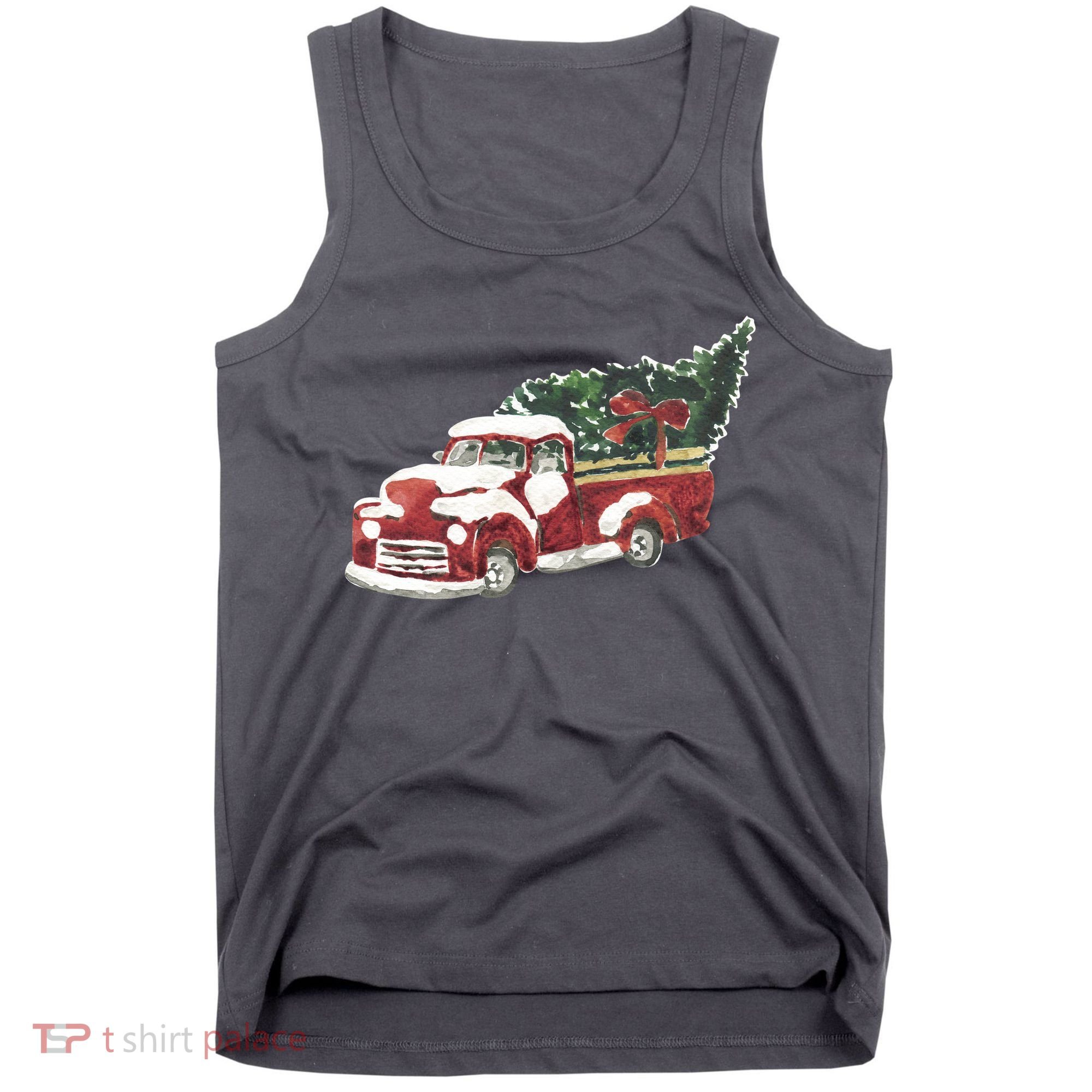 Retro Christmas Holiday Truck Tank Top