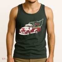 Retro Christmas Holiday Truck Tank Top thumb 3
