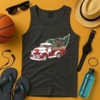 Retro Christmas Holiday Truck Tank Top thumb 4