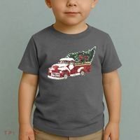 Retro Christmas Holiday Truck Toddler T-Shirt thumb 2
