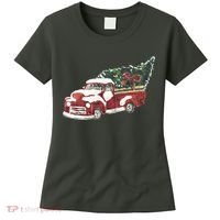 Retro Christmas Holiday Truck Women's T-Shirt thumb 0
