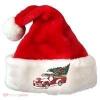 Retro Christmas Holiday Truck Santa Hat thumb 0