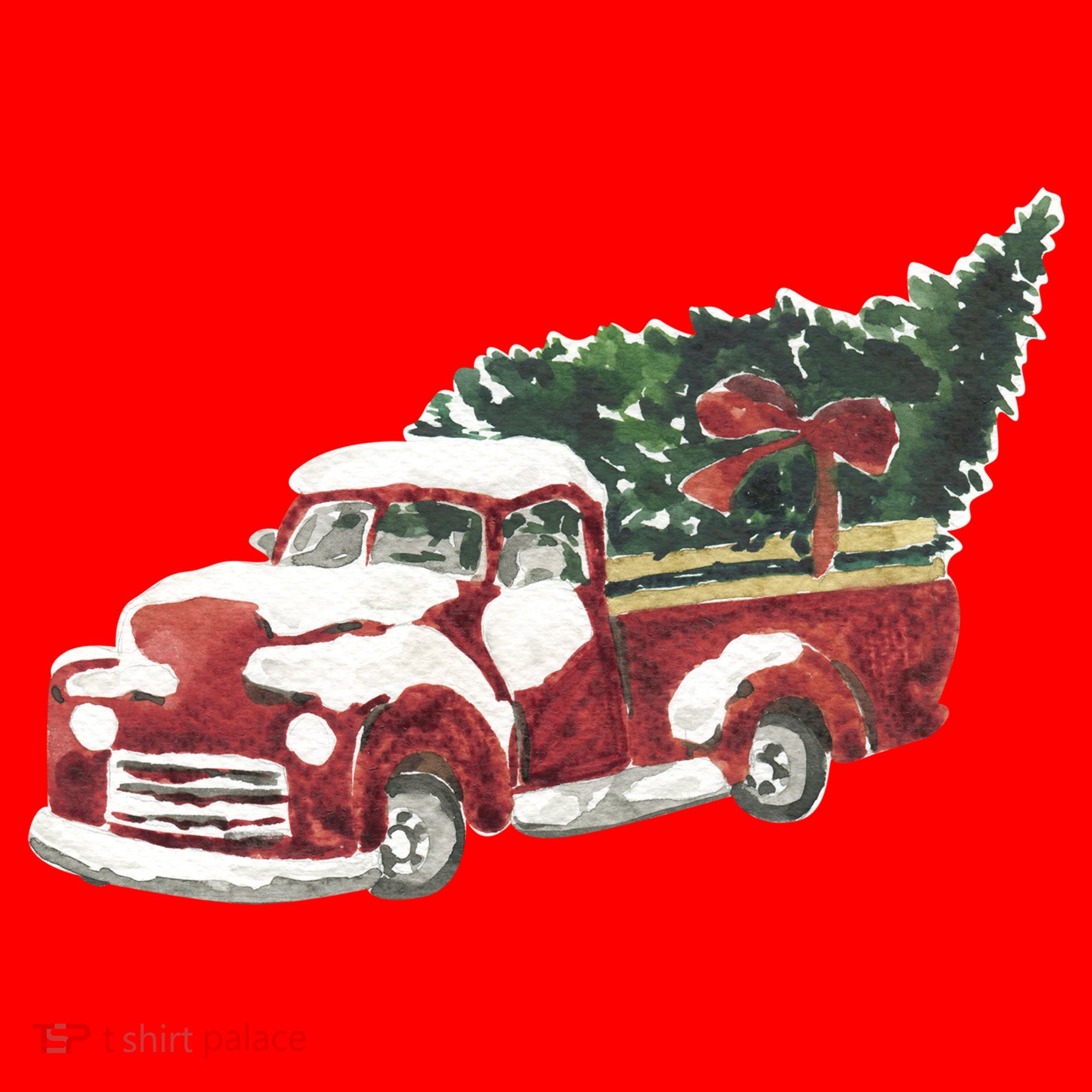 Retro Christmas Holiday Truck Santa Hat