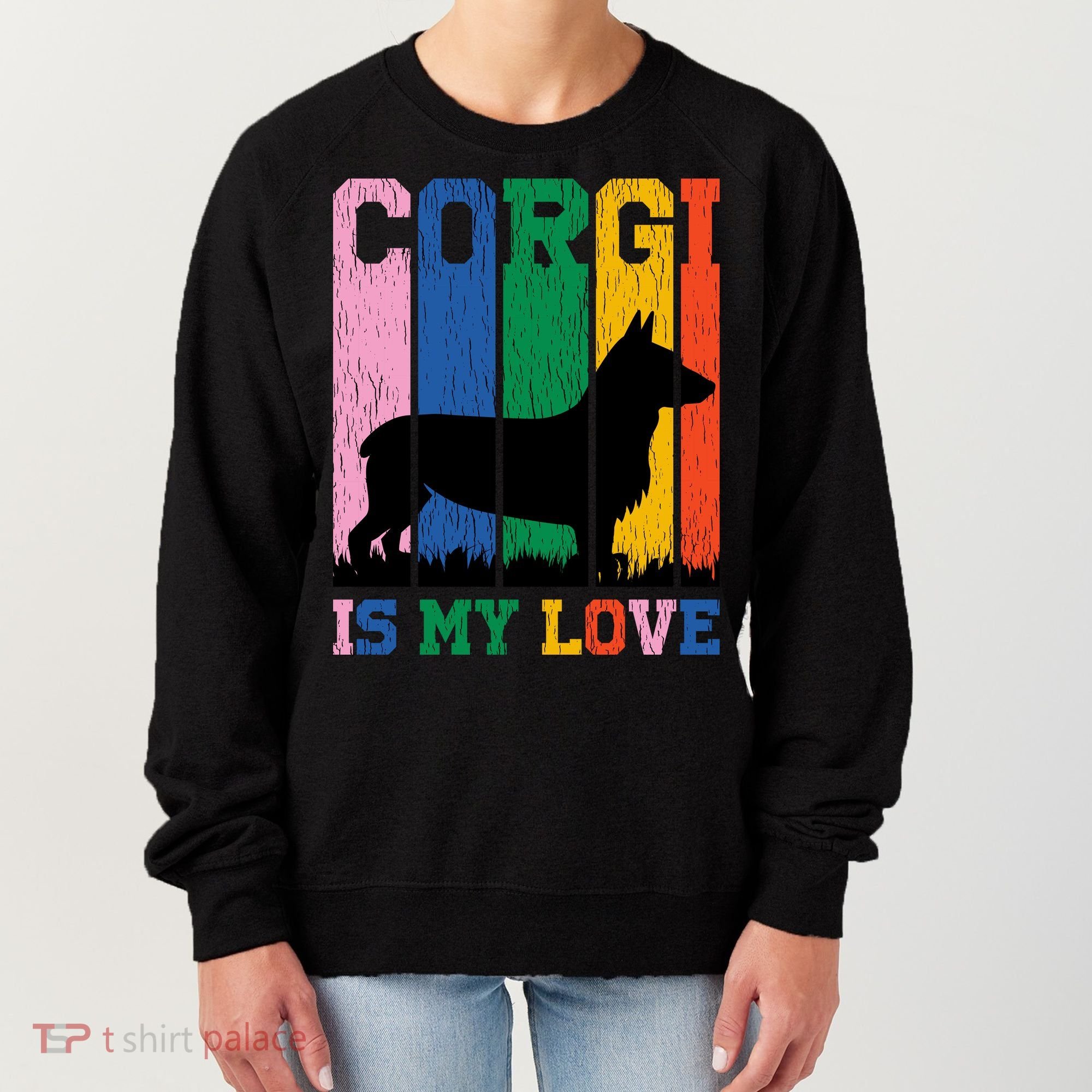 Retro Corgi Is My Love Women's Sweatshirt