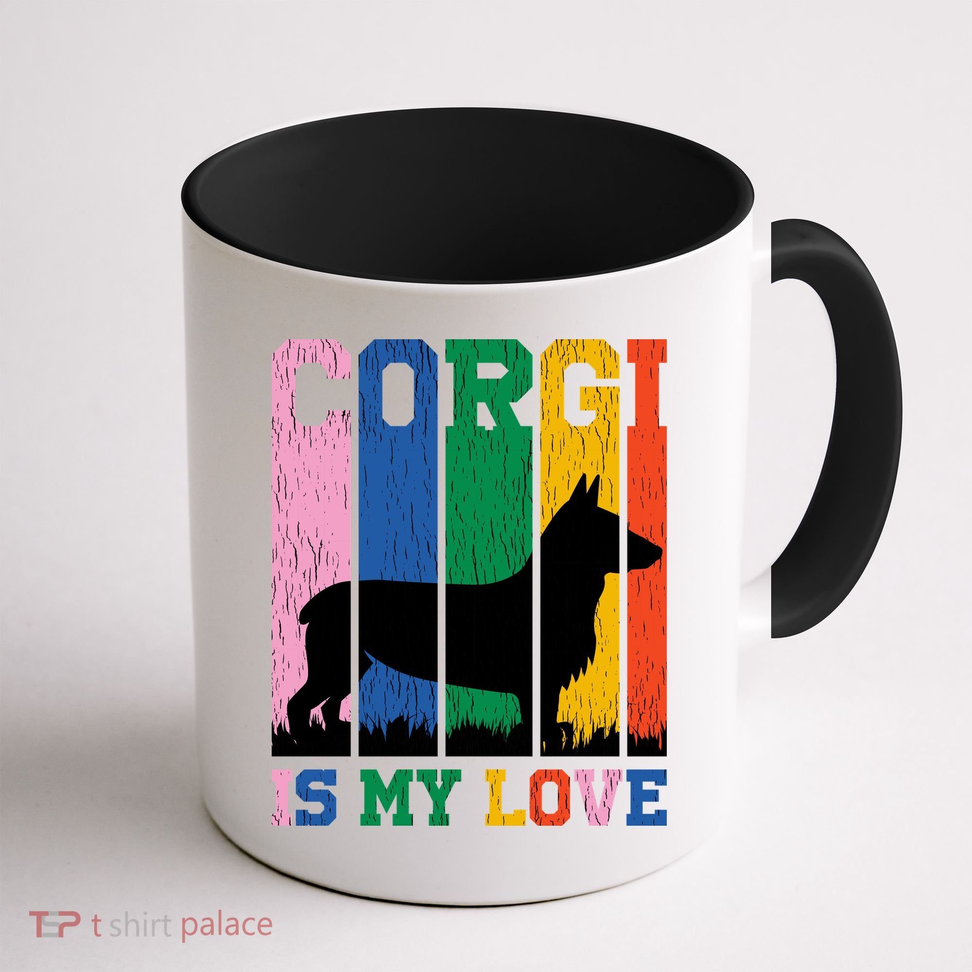 Retro Corgi Is My Love Coffee Mug