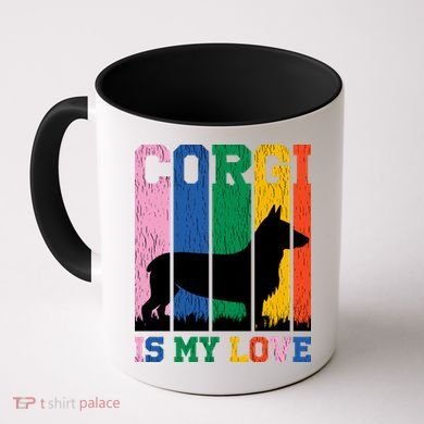 Retro Corgi Is My Love Coffee Mug