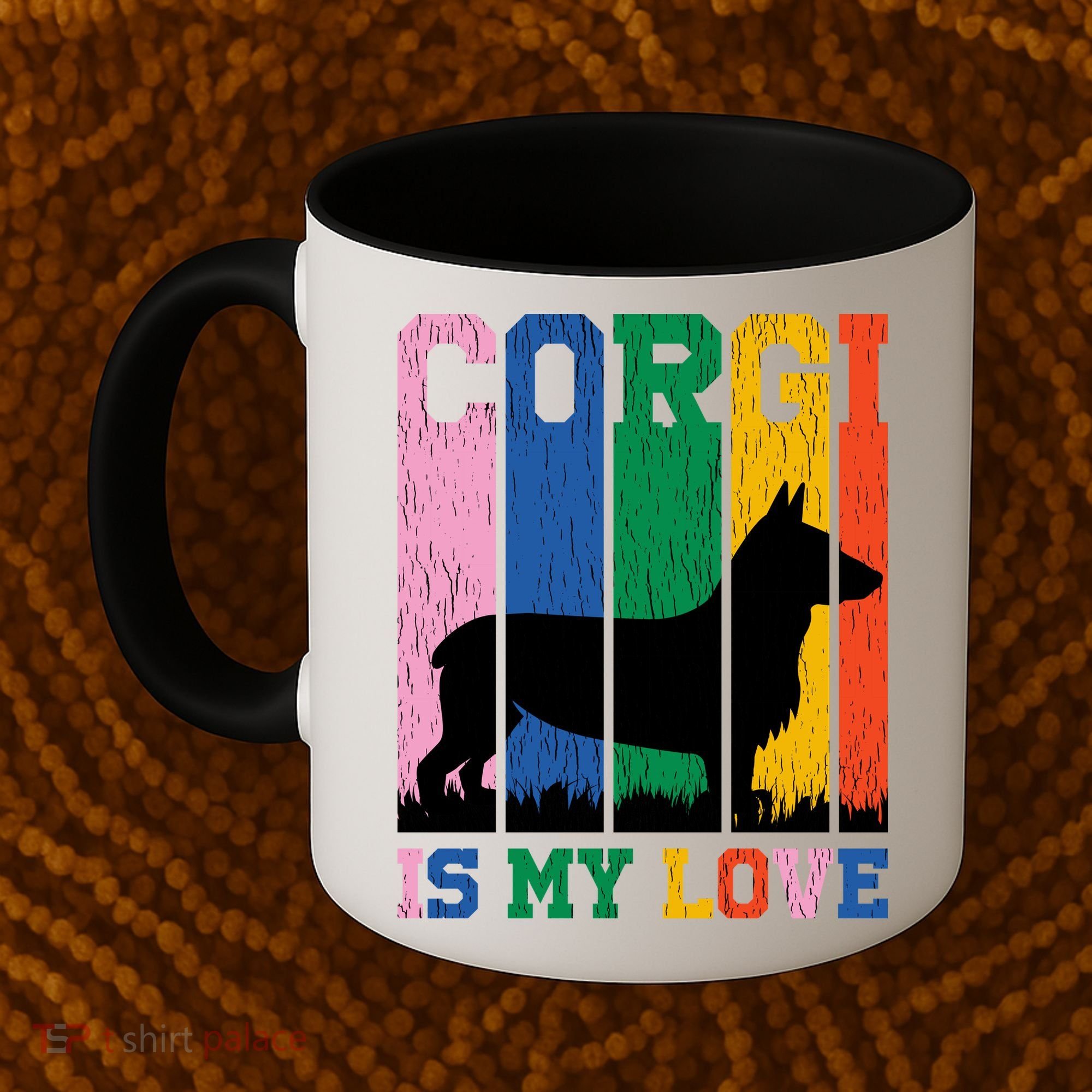 Retro Corgi Is My Love Coffee Mug