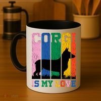 Retro Corgi Is My Love Coffee Mug thumb 4