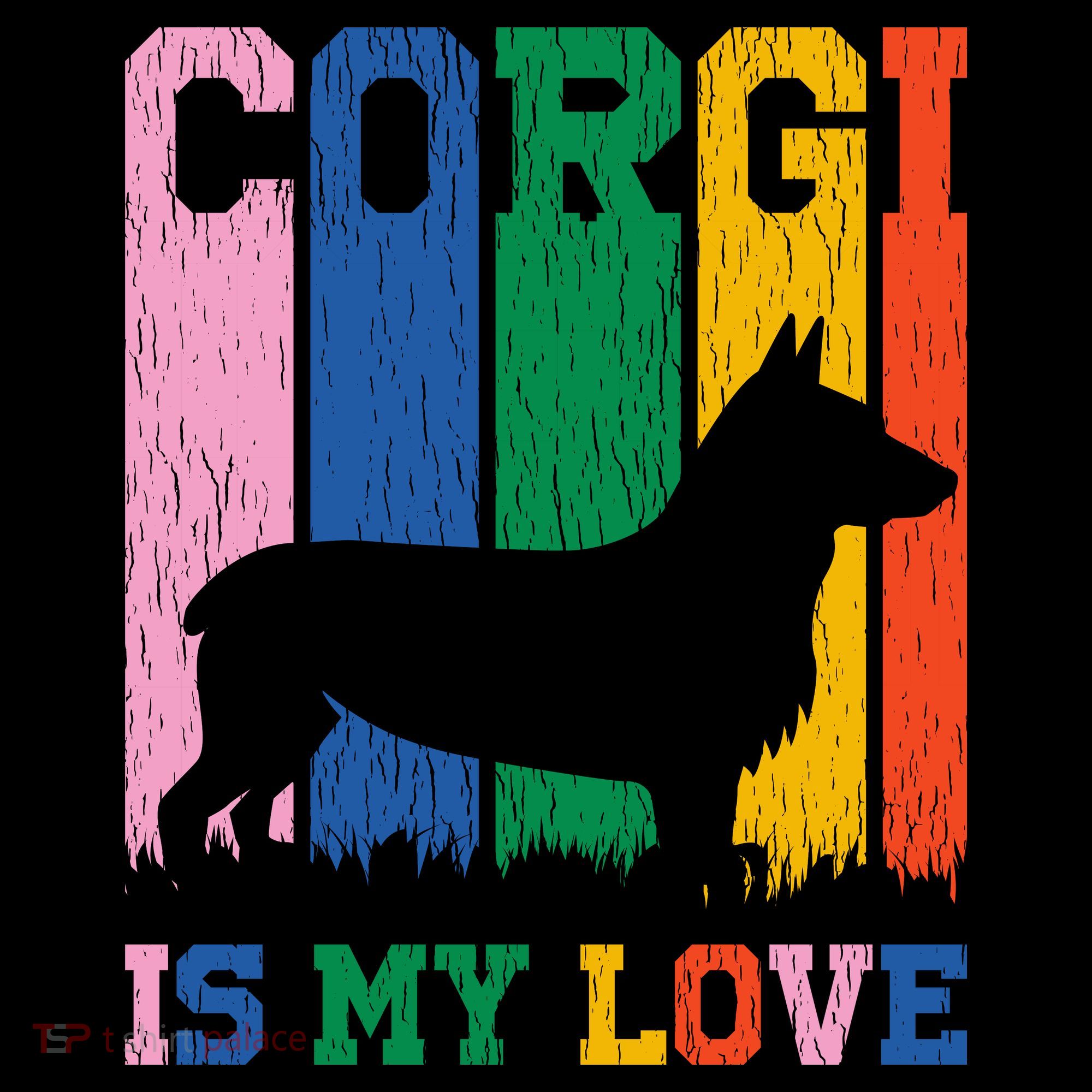 Retro Corgi Is My Love Mousepad