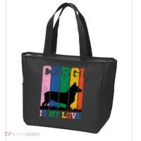 Retro Corgi Is My Love Tote Bag thumb 3