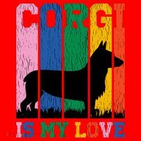 Retro Corgi Is My Love Santa Hat thumb 1