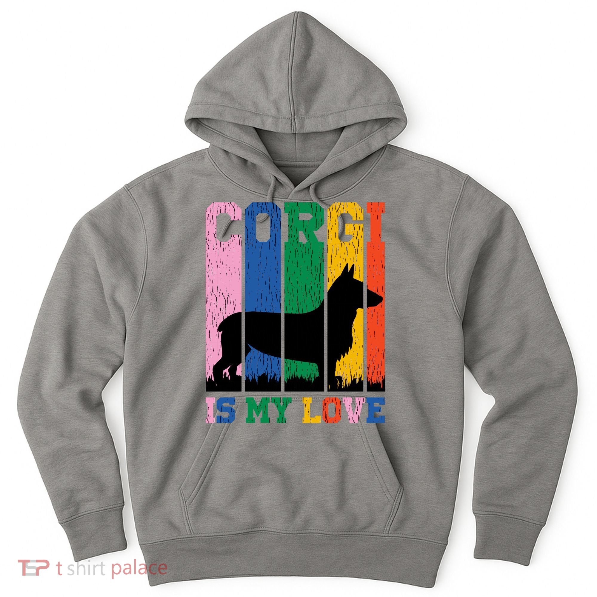 Retro Corgi Is My Love Hoodie