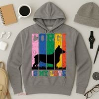 Retro Corgi Is My Love Hoodie thumb 3