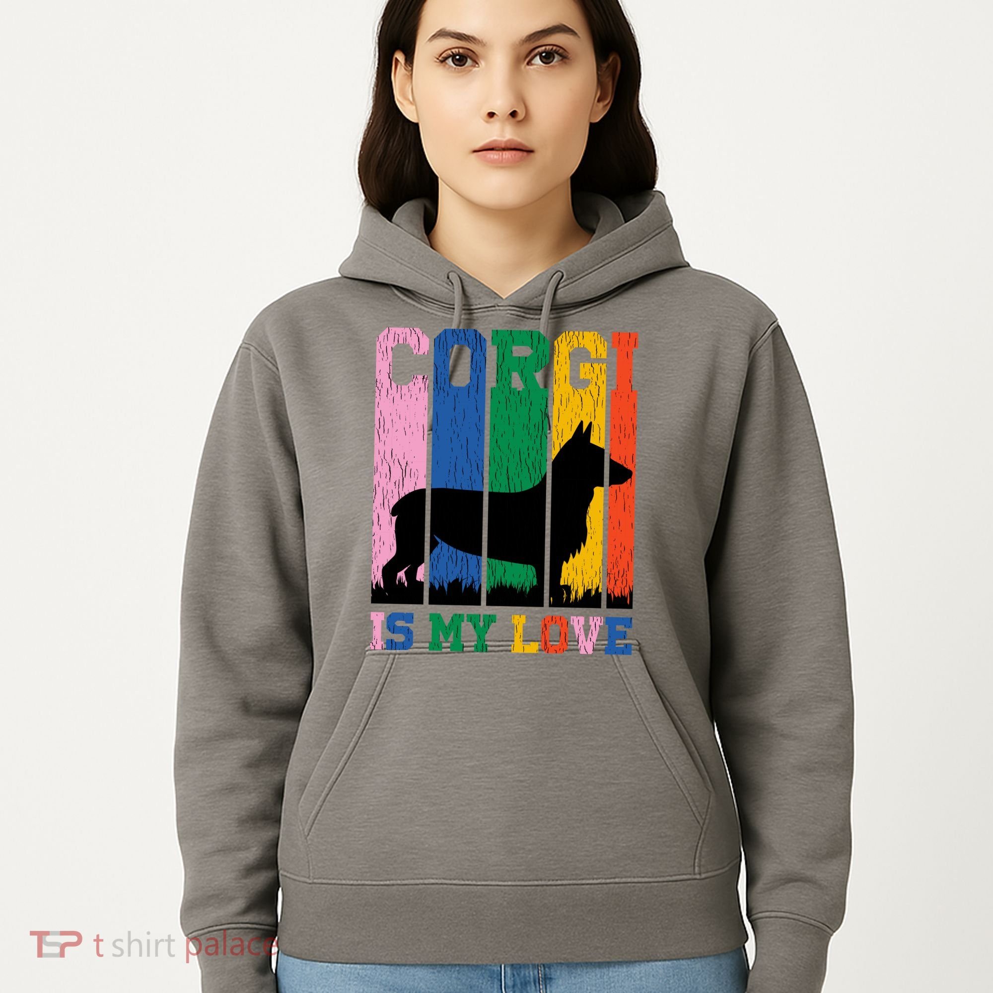 Retro Corgi Is My Love Hoodie