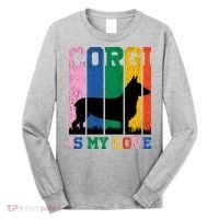 Retro Corgi Is My Love Long Sleeve Shirt thumb 0
