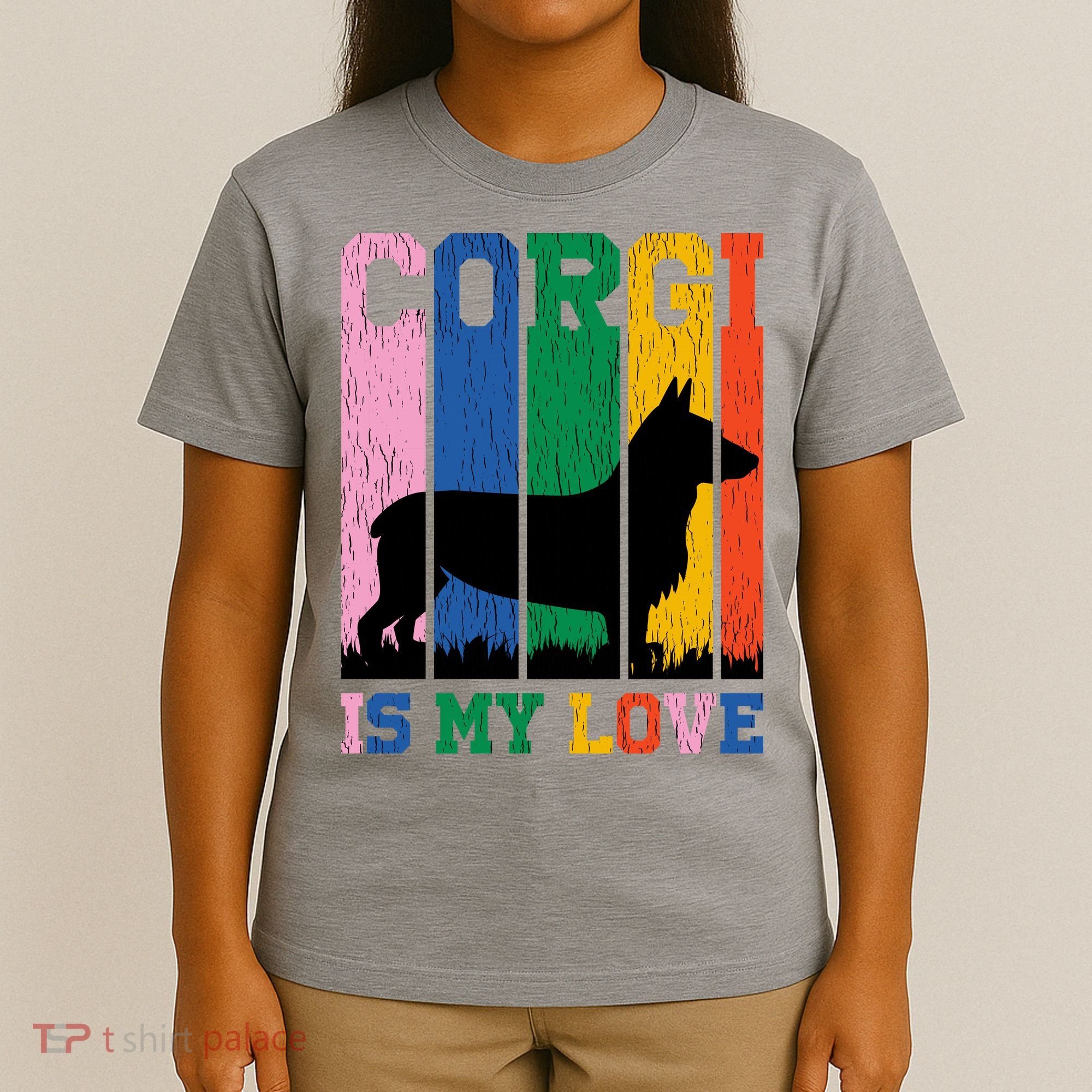 Retro Corgi Is My Love T-Shirt