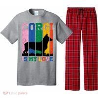 Retro Corgi Is My Love Pajama Set thumb 0