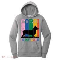 Retro Corgi Is My Love Women's Hoodie thumb 0