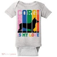 Retro Corgi Is My Love Baby Bodysuit thumb 0